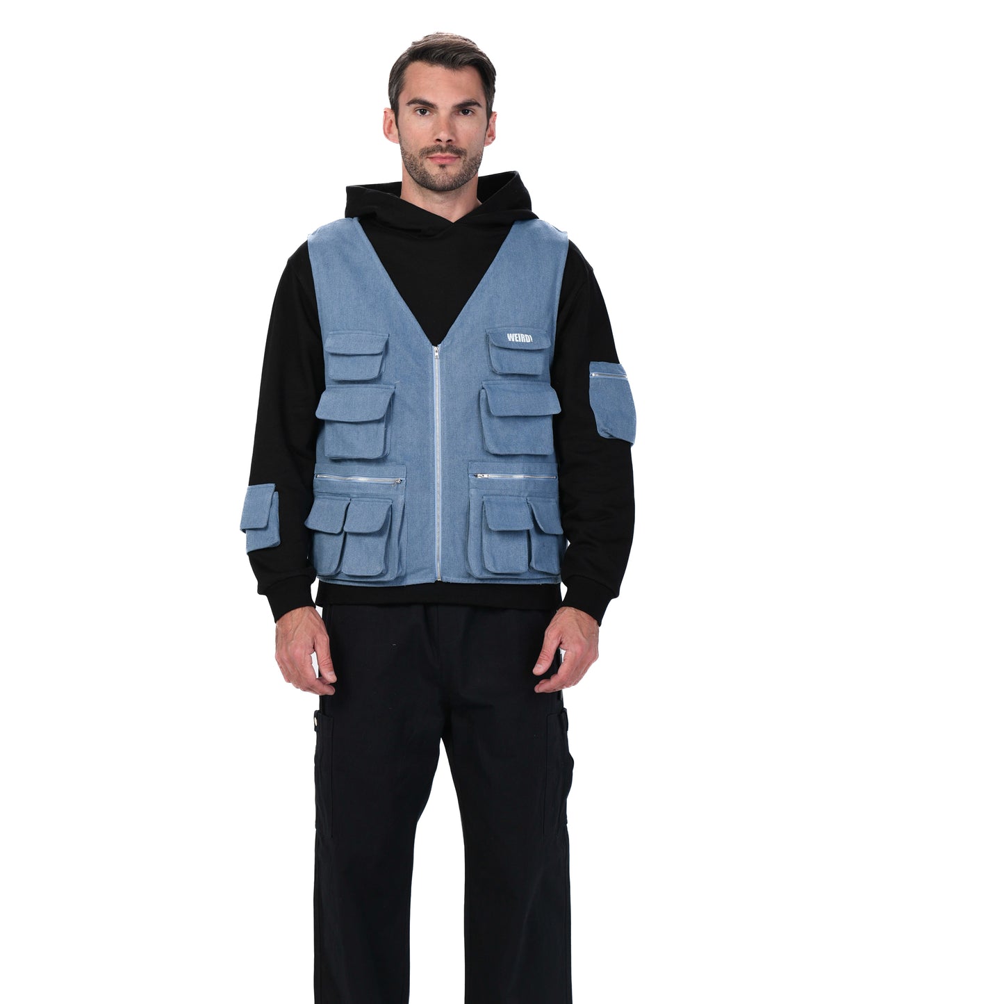 DENIM VEST HOODIE
