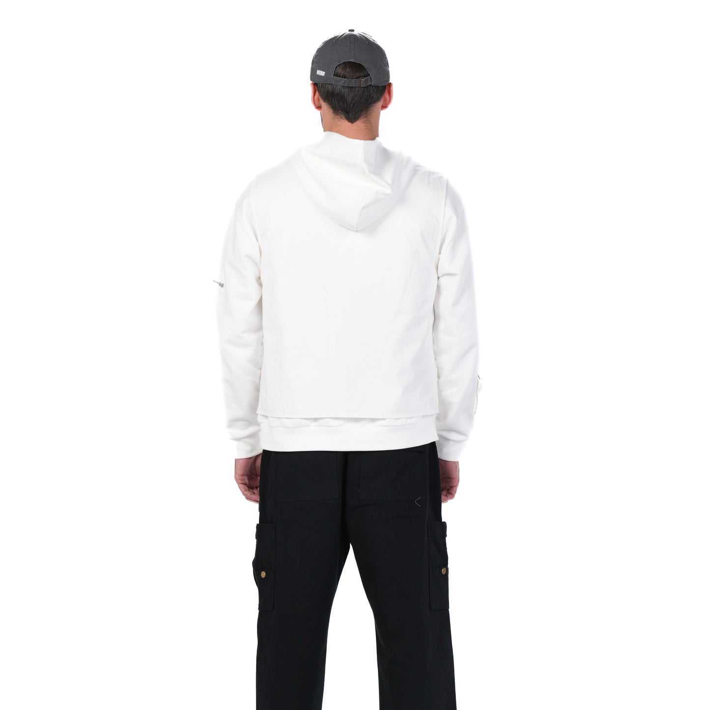 WHITE VEST HOODIE