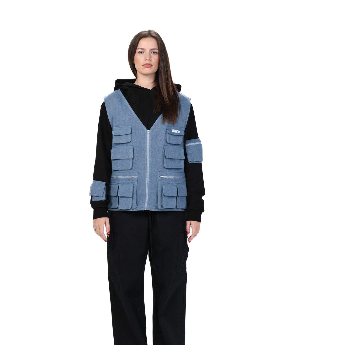 DENIM VEST HOODIE