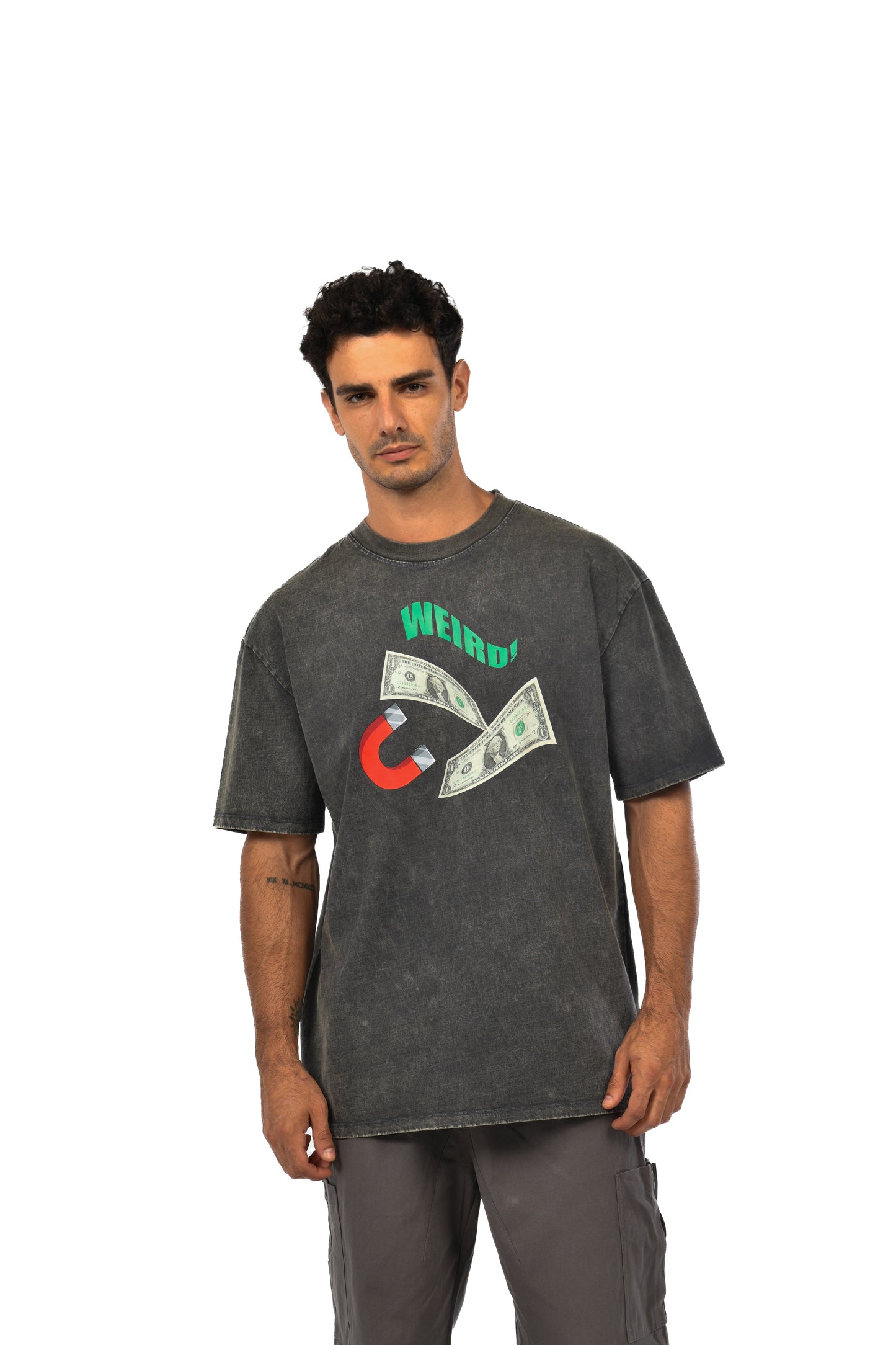 MONEY MAGNET - GRAY - TSHIRT
